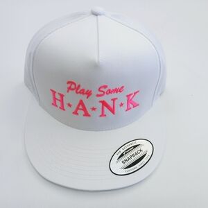 Play Some Hank Flat Bill Embroidered Mesh Snapback Trucker